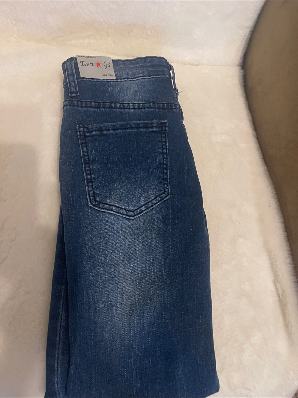Skinny Fit Distressed girls Jeans - Dark Blue - Picture 7 of 7